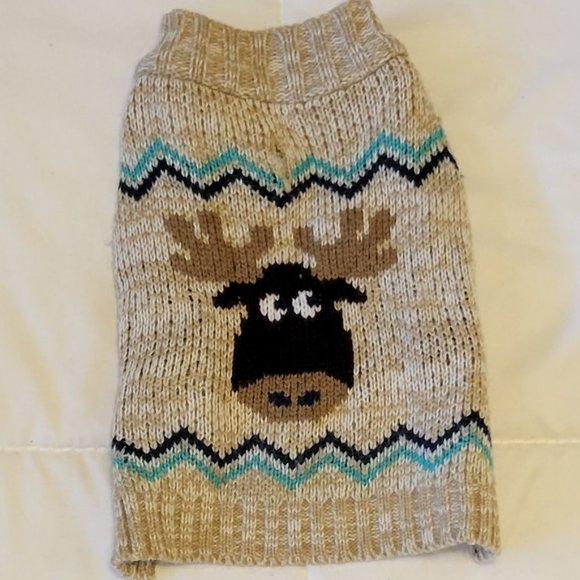❣️HP❣️Moose sweater for pet sz: XS - Picture 2 of 6